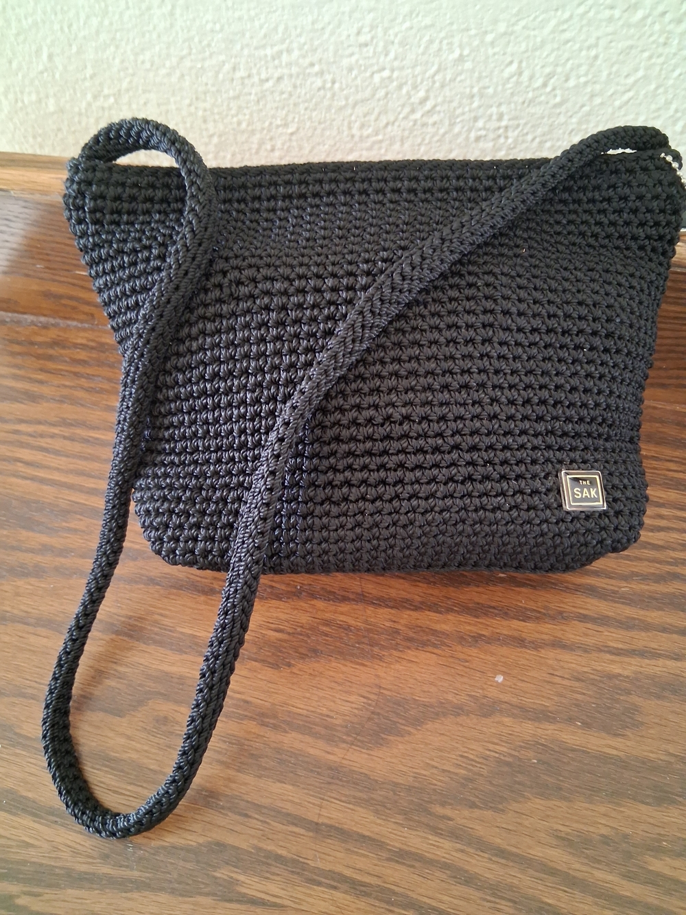 The Sak Black Crochet Crossbody Bag